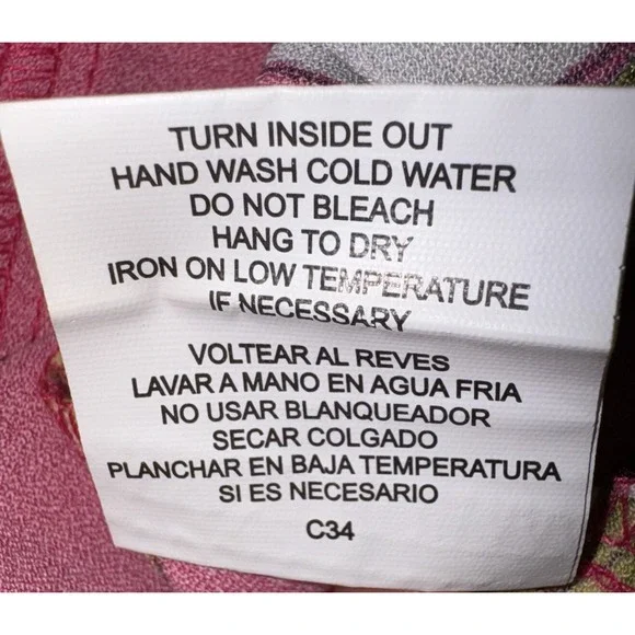 June And Hudson Sun Dress Floral Print Tie Strap Pink Buttons Size Medium‎ - Picture 6 of 8